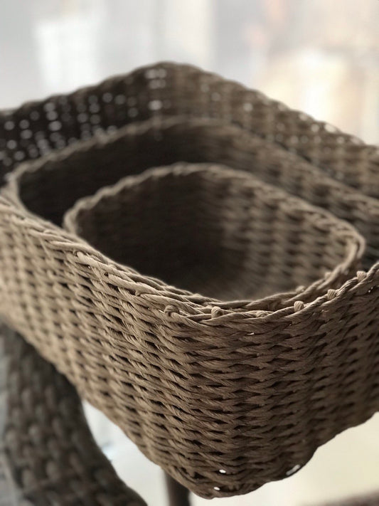Wicker  rectangular baskets "ETNO"