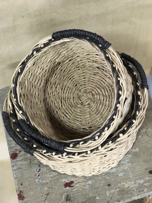 Wicker round basket with handles "TAZIK"