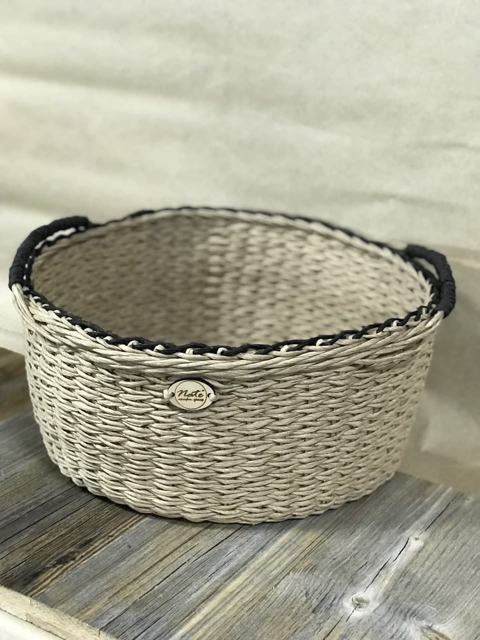 Wicker round basket with handles "TAZIK"