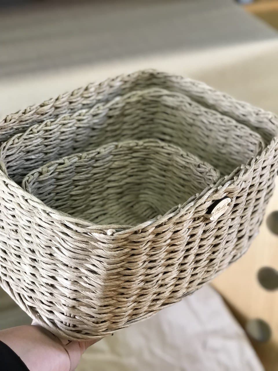 Wicker  rectangular baskets "ETNO"