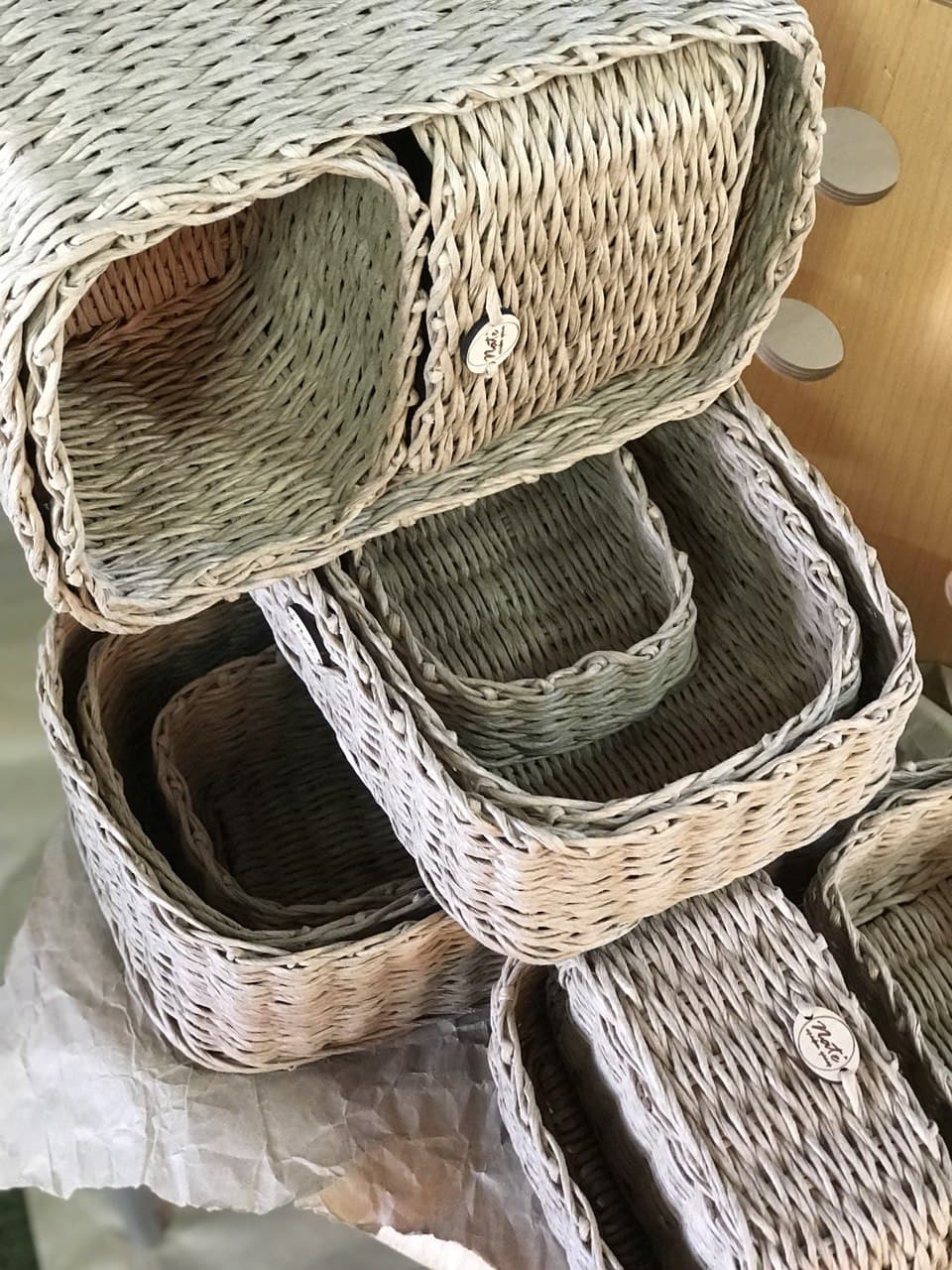 Wicker  rectangular baskets "ETNO"