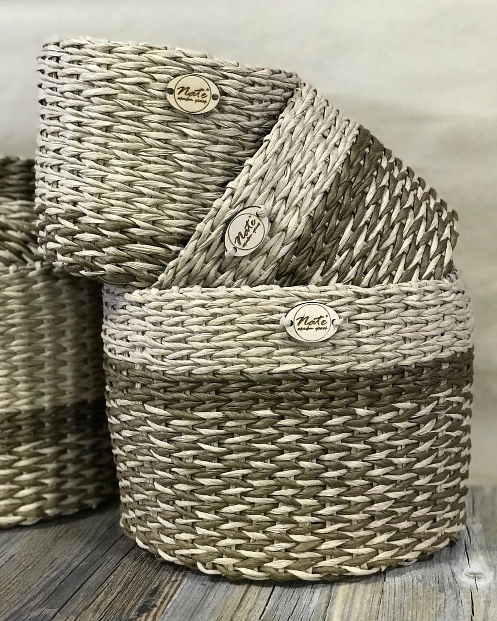 Wicker round baskets "RONDO"